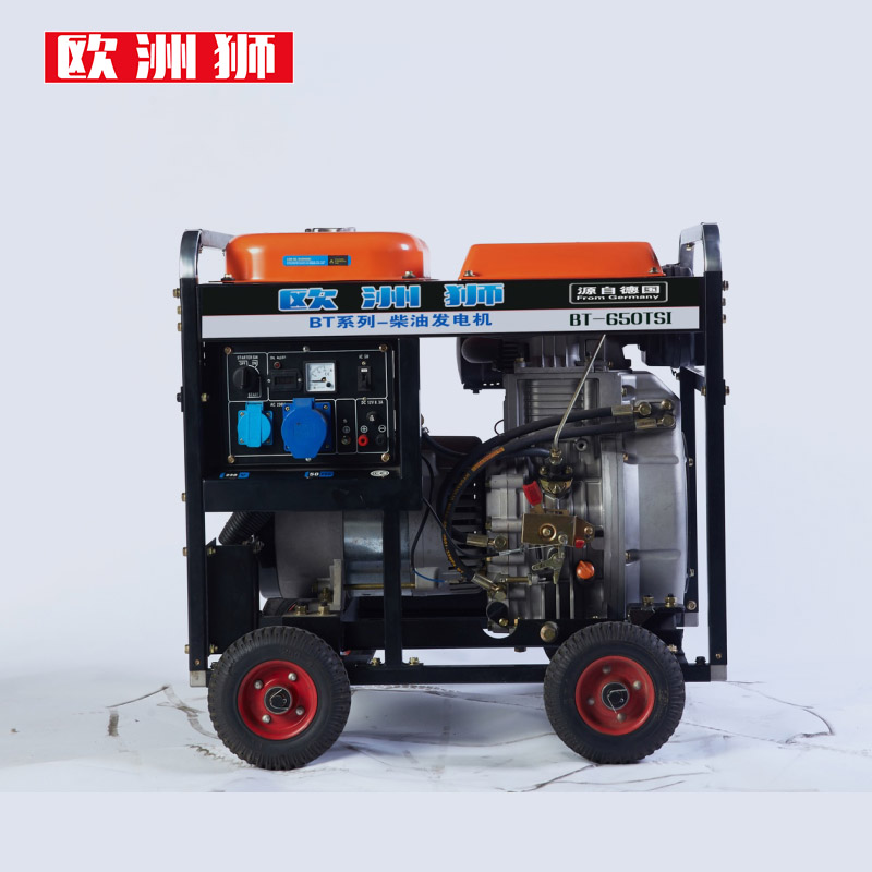 家用電源7KW柴油發(fā)電機組歐洲獅動力品牌低噪音小尺寸單缸電啟動