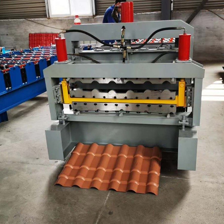 仿樹脂琉璃瓦機800仿樹脂瓦壓瓦機全自動琉璃瓦設(shè)備鋁鎂錳冷彎機