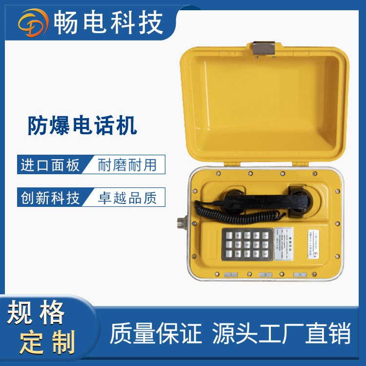 暢電隧道緊急電話防爆擴音對講電話鑄鋁材質(zhì)IP67級防護支持定制