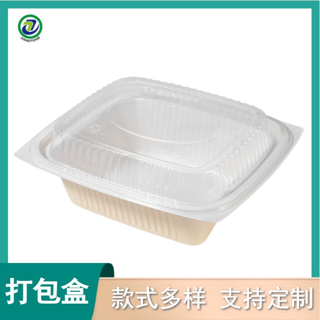江通環(huán)保CH-08餐飲打包盒外賣沙拉輕食帶蓋方形包裝