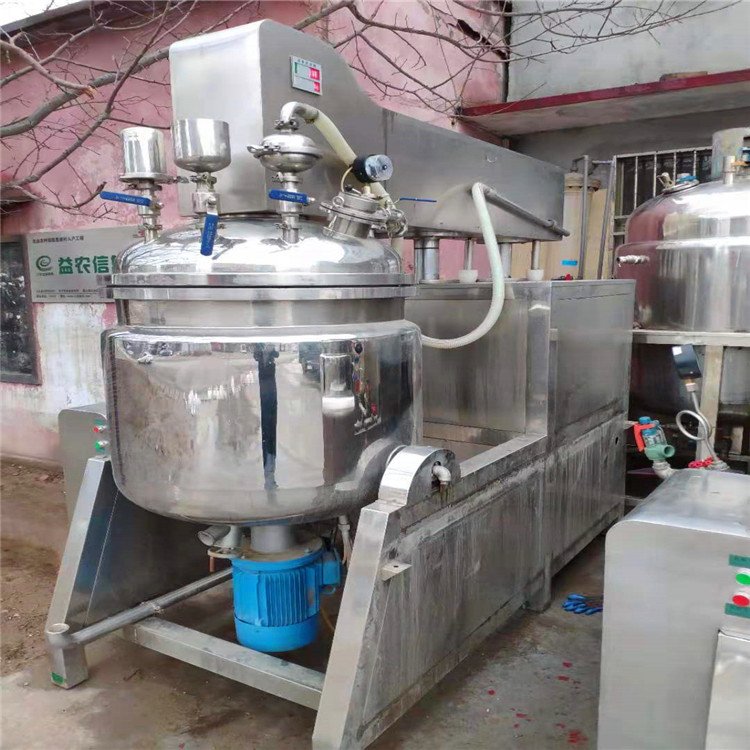 二手200升平臺式真空均質(zhì)乳化機組高剪切攪拌不銹鋼316L材質(zhì)