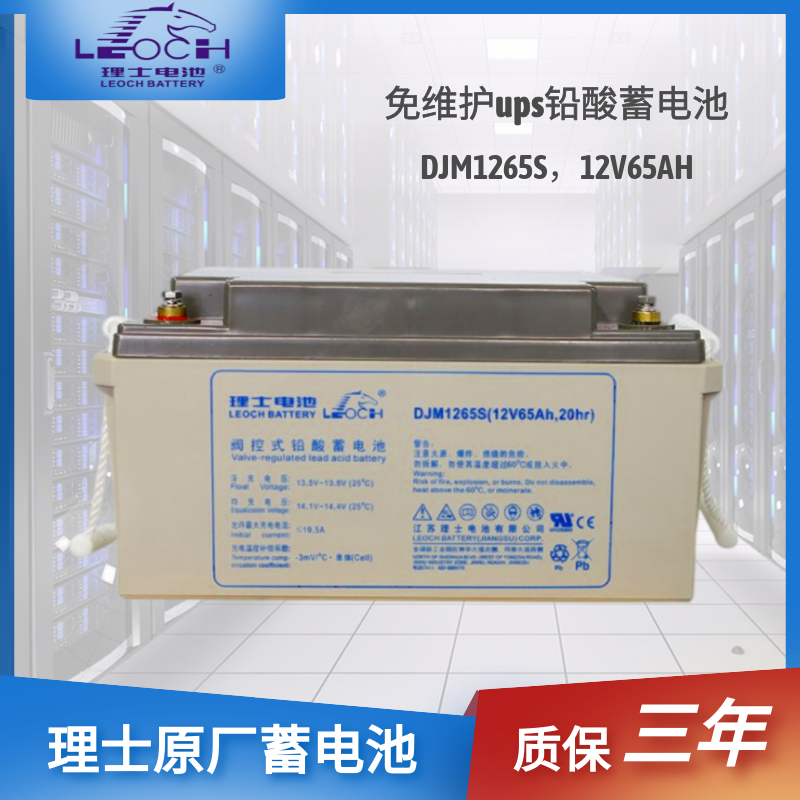 理士免維護(hù)蓄電池65AH儲(chǔ)能型12V直流電源閥控式ups\/eps